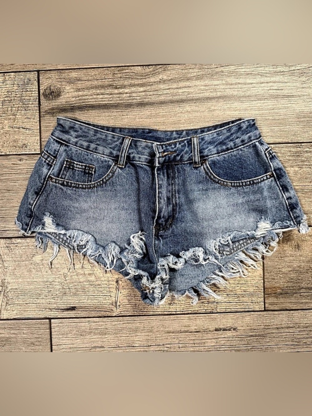 SHEIN Distressed Denim Jean Shorts
